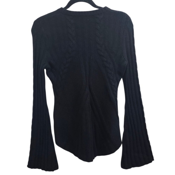 AQUA Cashmere Bell Sleeve Cable-Knit Cashmere Sweater - 100% Exclusive Size S - Picture 6 of 11